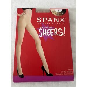 SPANX Sz F Nude S2 Invisible Luxe Leg Sheers Style 20025R NWT Tights Shaping